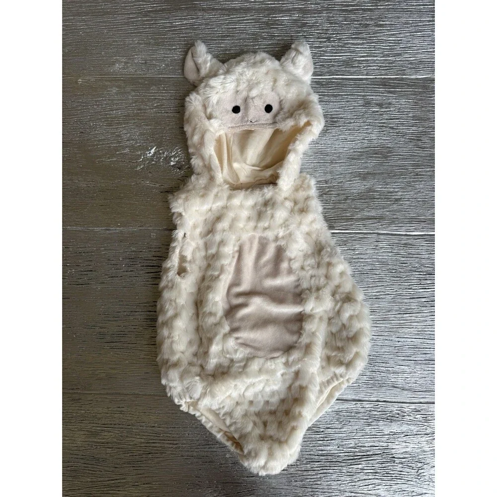 Pottery Barn Kids Baby Lamb Costume 12-24M Plush Sheep Halloween PBK
